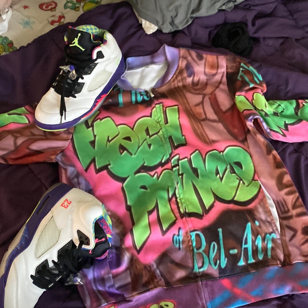 Fresh prince of bel air jacket multi color and shoes